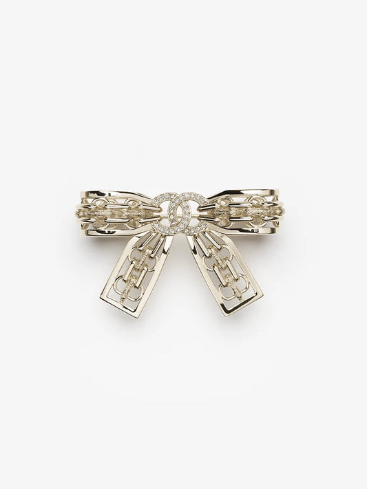 [Lumina]25K Hollow Bow Brooch