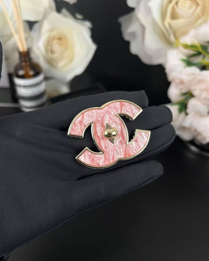 [Lumina]Pink Resin Classic Brooch 5cm