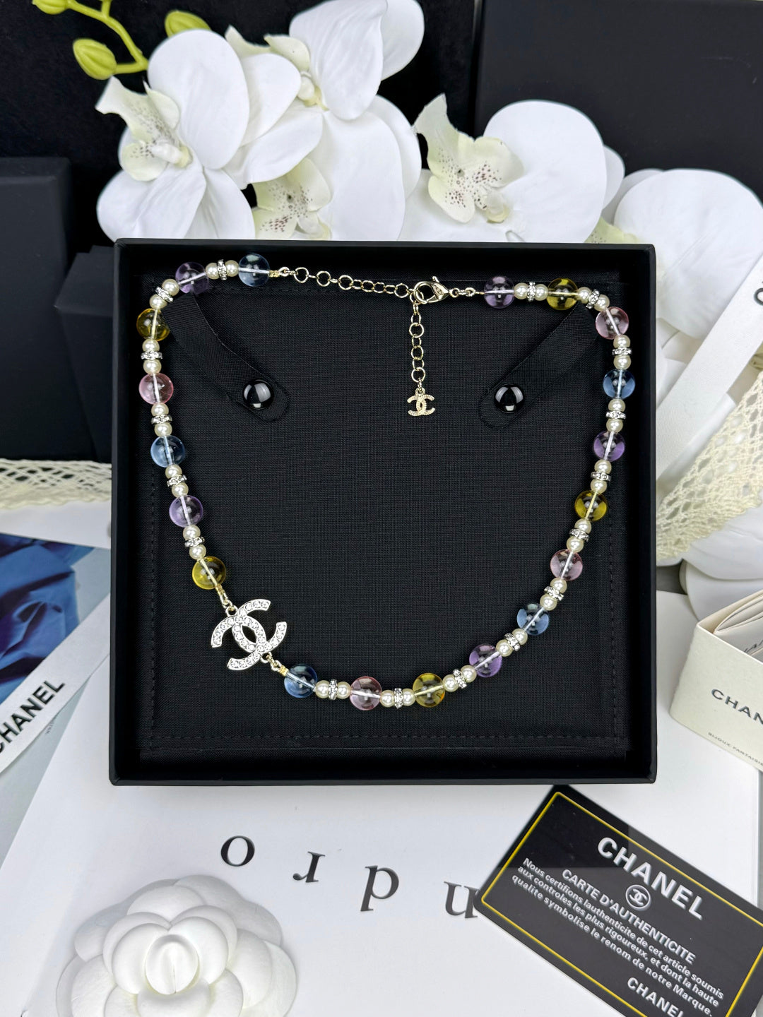 [Lumina]26C New Spring Collection Colorful Transparent Resin Necklace
