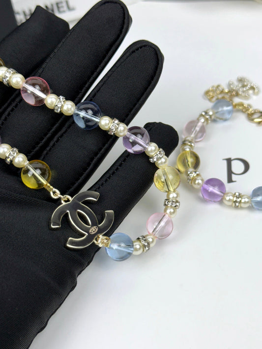 [Lumina]26C New Spring Collection Colorful Transparent Resin Necklace