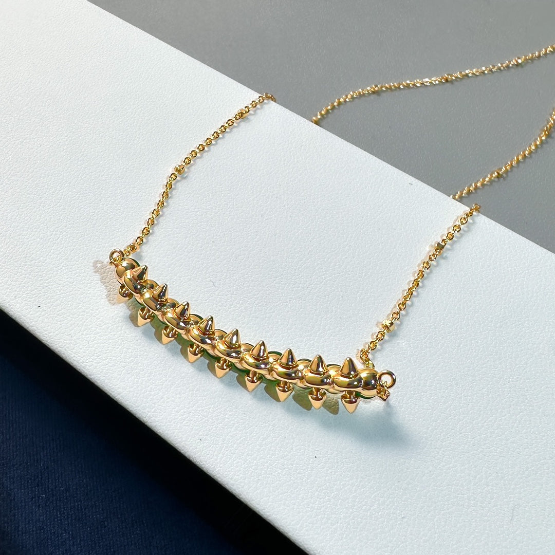 [Lumina]New Arrival: Green Bead Rivet Necklace