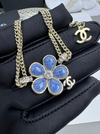 [Lumina]VOLTE New Blue Floral Double-Layer Bracelet