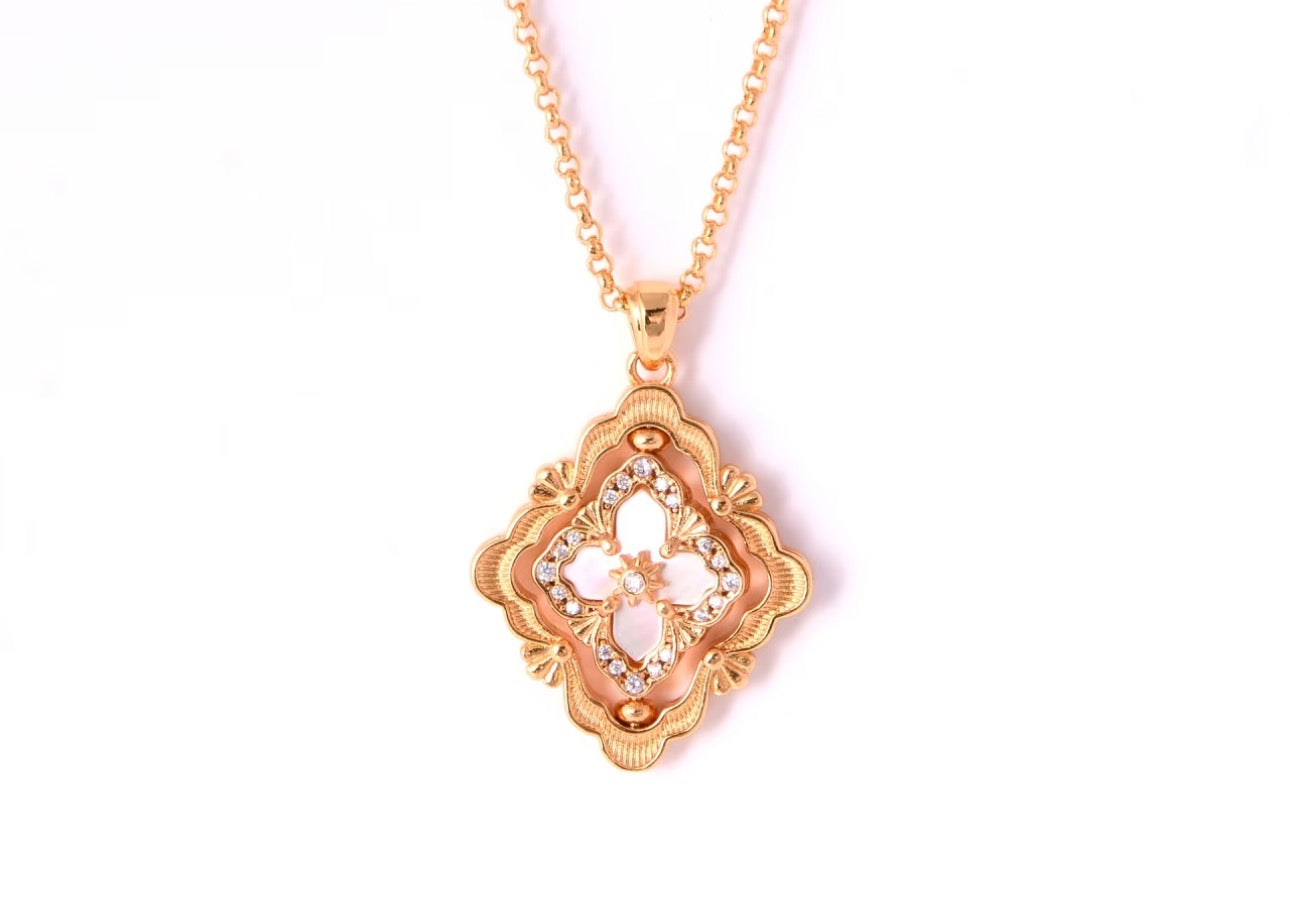 [Lumina] B.C.L ENAMEL ROTATING SINGLE-DIAMOND NECKLACE£¨Various colors£©