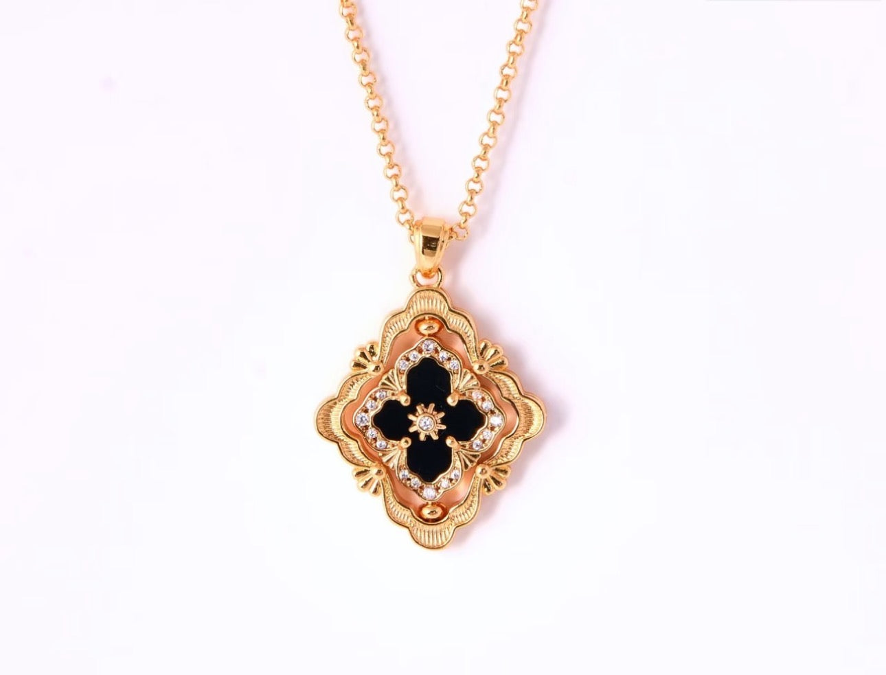 [Lumina] B.C.L ENAMEL ROTATING SINGLE-DIAMOND NECKLACE£¨Various colors£©