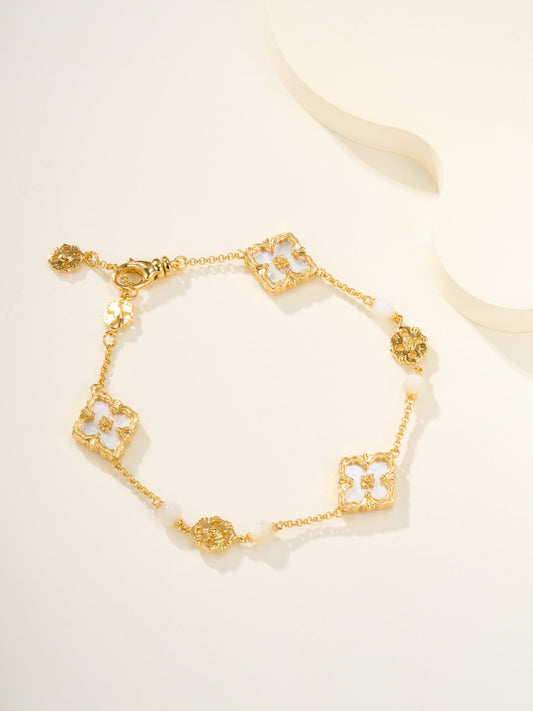 [Lumina]B.C.L ENAMELED Three-Flower Bracelet£¨Trumpet)