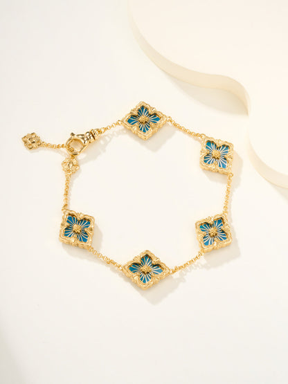 [Lumina]B.C.L ENAMELED Five-Flower Bracelet£¨Various Colors)