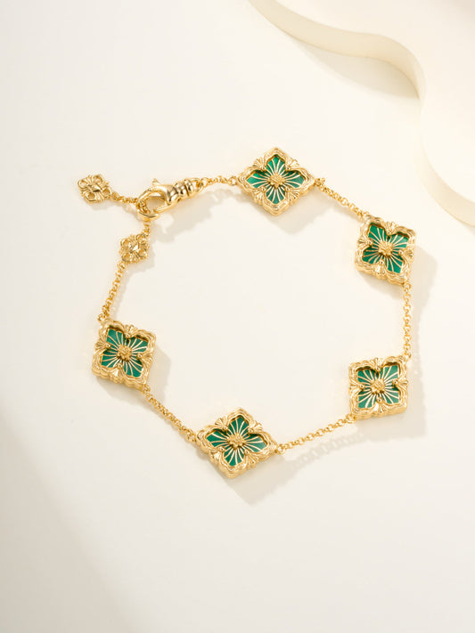 [Lumina]B.C.L ENAMELED Five-Flower Bracelet£¨Various Colors)