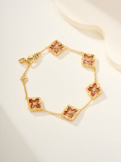 [Lumina]B.C.L ENAMELED Five-Flower Bracelet£¨Various Colors)