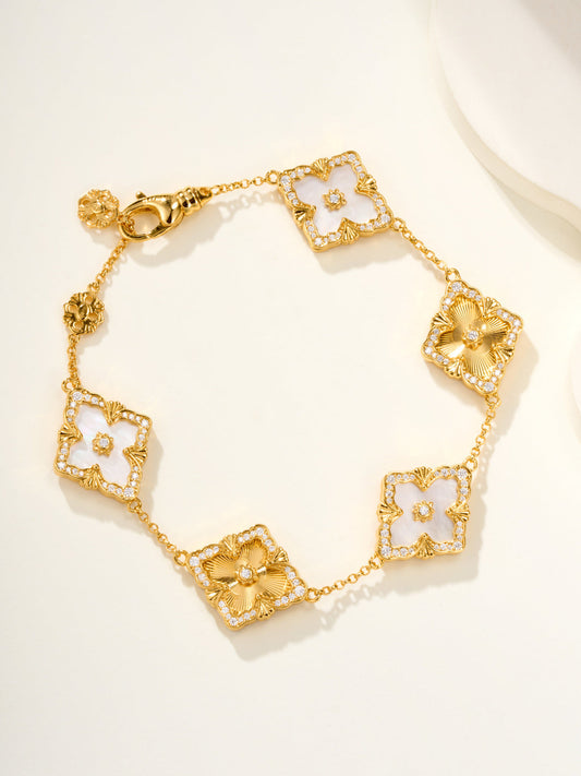 [Lumina]B.C.L ENAMELED Five-Flower Bracelet£¨Various Colors) BIG SIZE