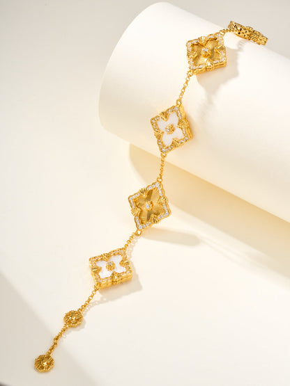 [Lumina]B.C.L ENAMELED Five-Flower Bracelet£¨Various Colors) BIG SIZE