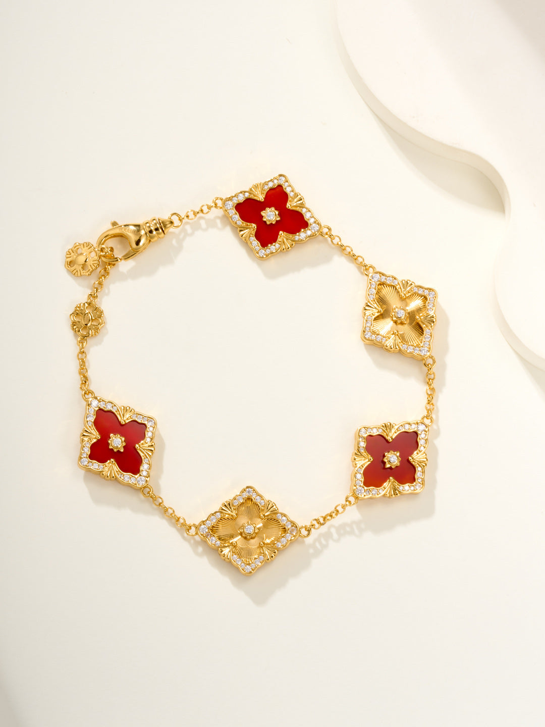[Lumina]B.C.L ENAMELED Five-Flower Bracelet£¨Various Colors) BIG SIZE