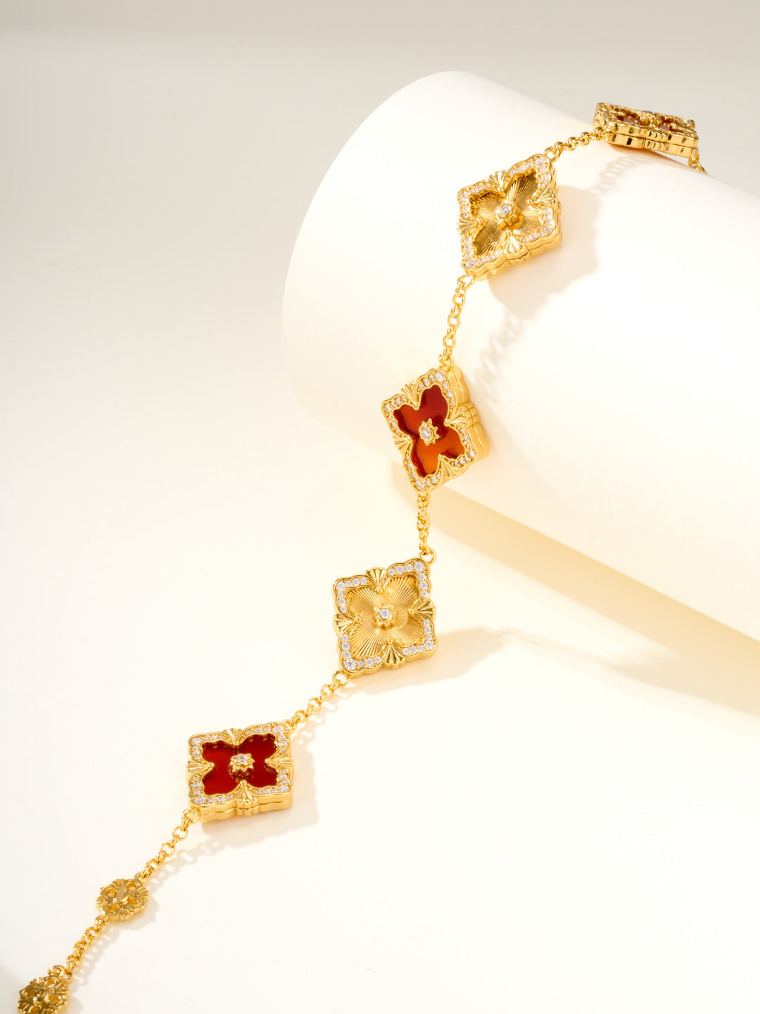 [Lumina]B.C.L ENAMELED Five-Flower Bracelet£¨Various Colors) BIG SIZE