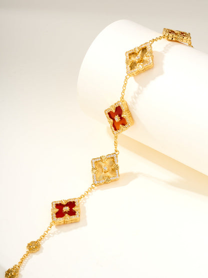 [Lumina]B.C.L ENAMELED Five-Flower Bracelet£¨Various Colors) BIG SIZE