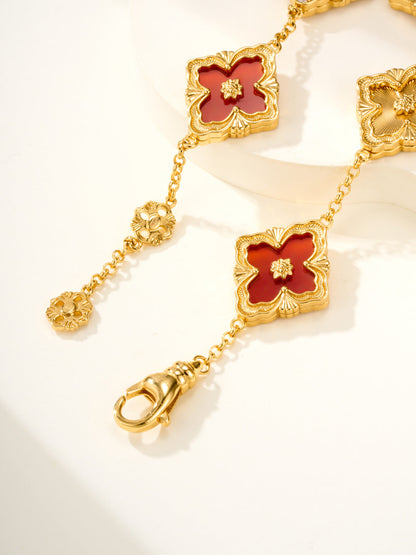 [Lumina]B.C.L ENAMELED Five-Flower Bracelet£¨Various Colors) BIG SIZE