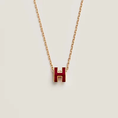 [Lumina]HM CLIC RED ENAMEL GOLD NECKLACE