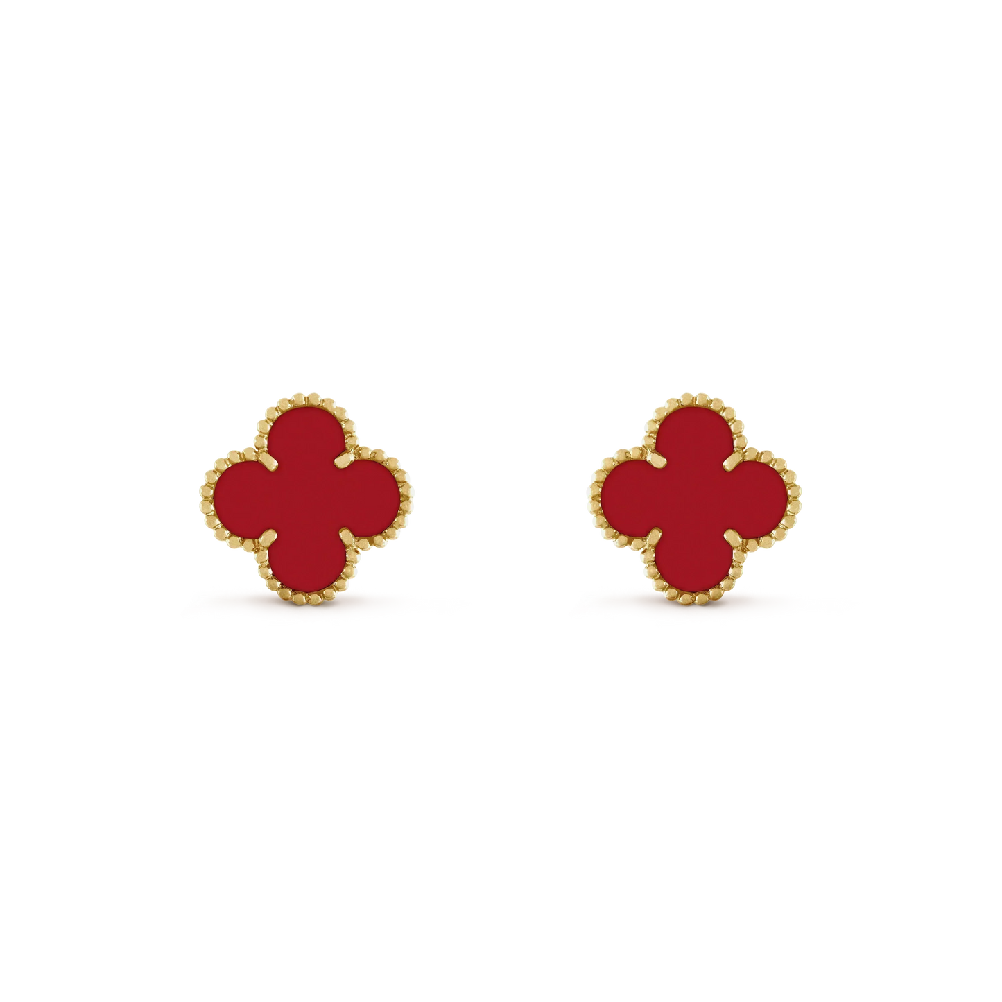 [Lumina]CLOVER MINI 9.5MM CARNELIAN EARRINGS