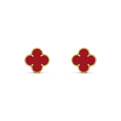 [Lumina]CLOVER MINI 9.5MM CARNELIAN EARRINGS