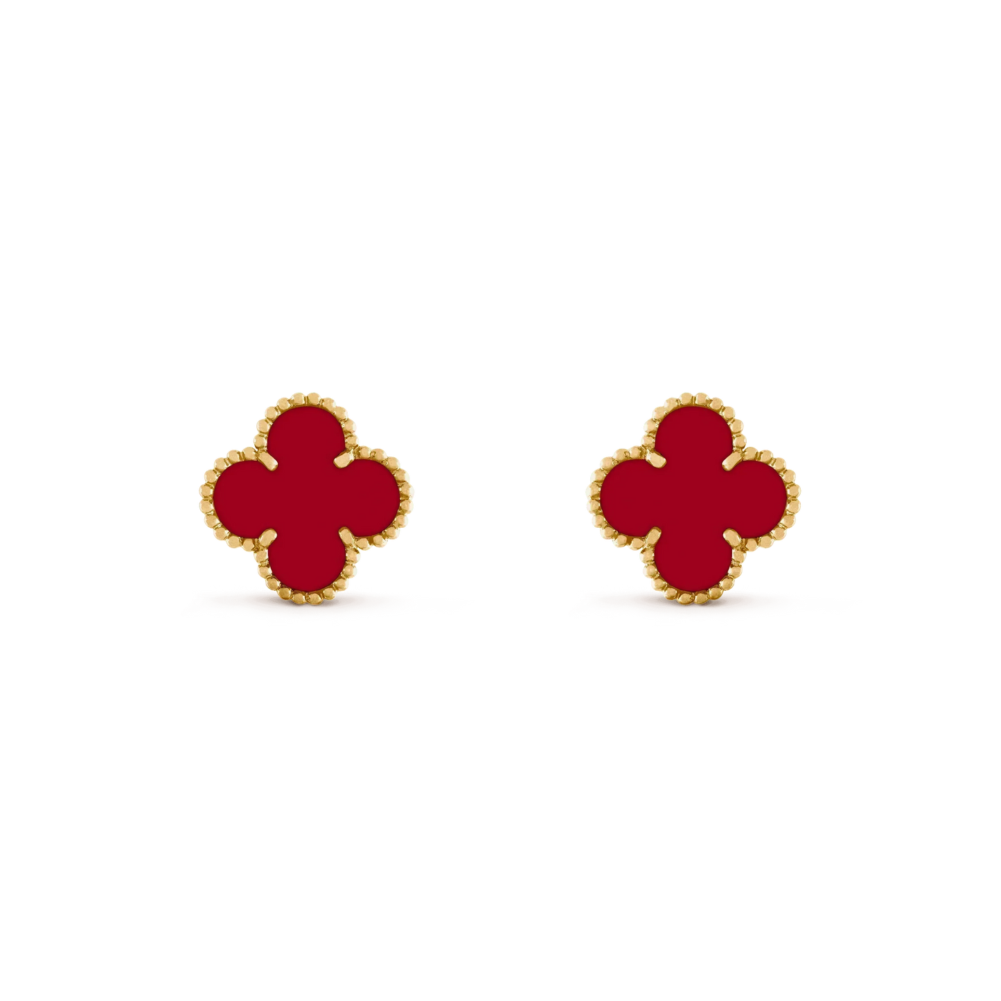[Lumina]CLOVER MEDIUM 1 MOTIFS CARNELIAN  EARRINGS
