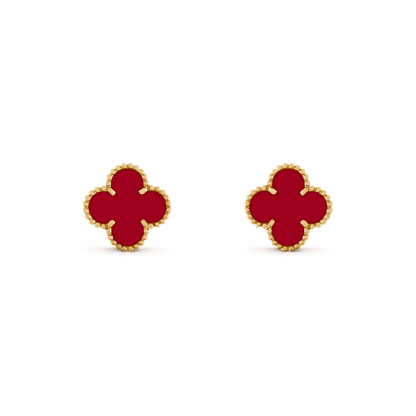 [Lumina]CLOVER MEDIUM 1 MOTIFS CARNELIAN  EARRINGS