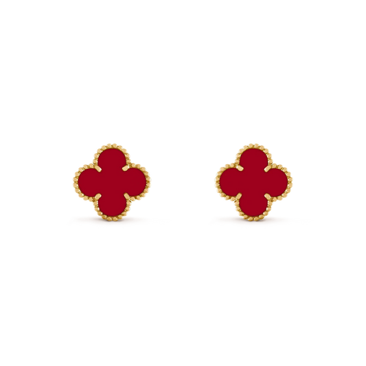 [Lumina]CLOVER MEDIUM 1 MOTIFS CARNELIAN  EARRINGS