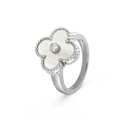 [Lumina]CLOVER SILVER MOP DIAMOND RING