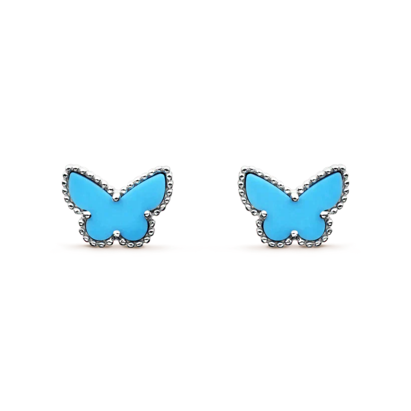 [Lumina]BUTTERFLY TURQUOISE EARRINGS SILVER