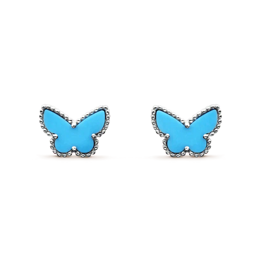 [Lumina]BUTTERFLY TURQUOISE EARRINGS SILVER