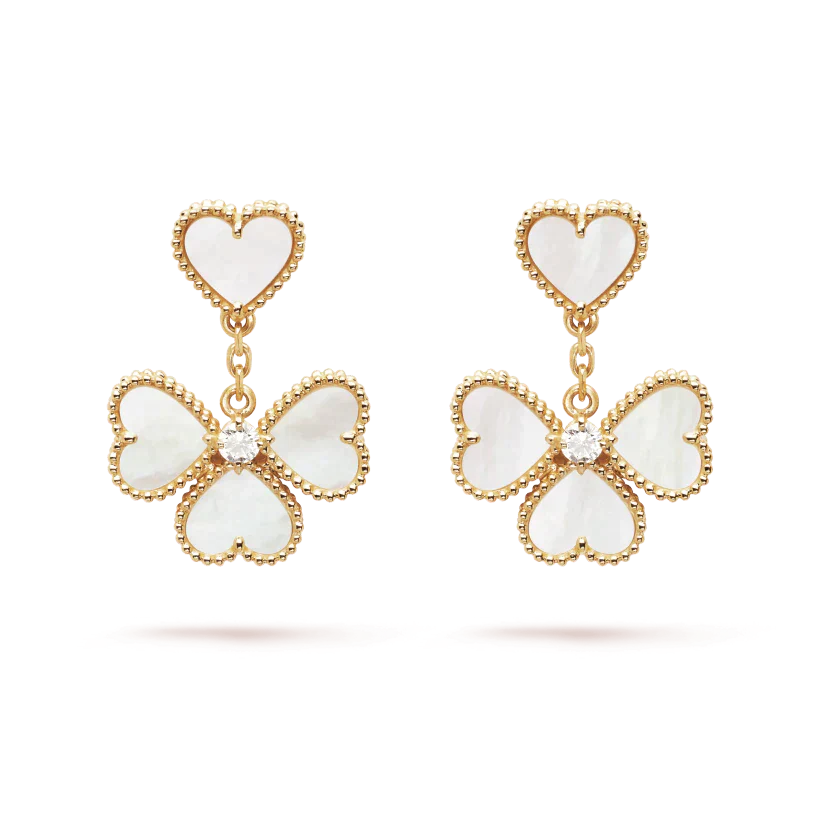 [Lumina]CLOVER SWEET WHITE MOP EARRINGS