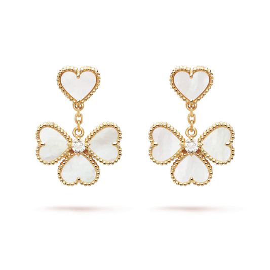[Lumina]CLOVER SWEET WHITE MOP EARRINGS