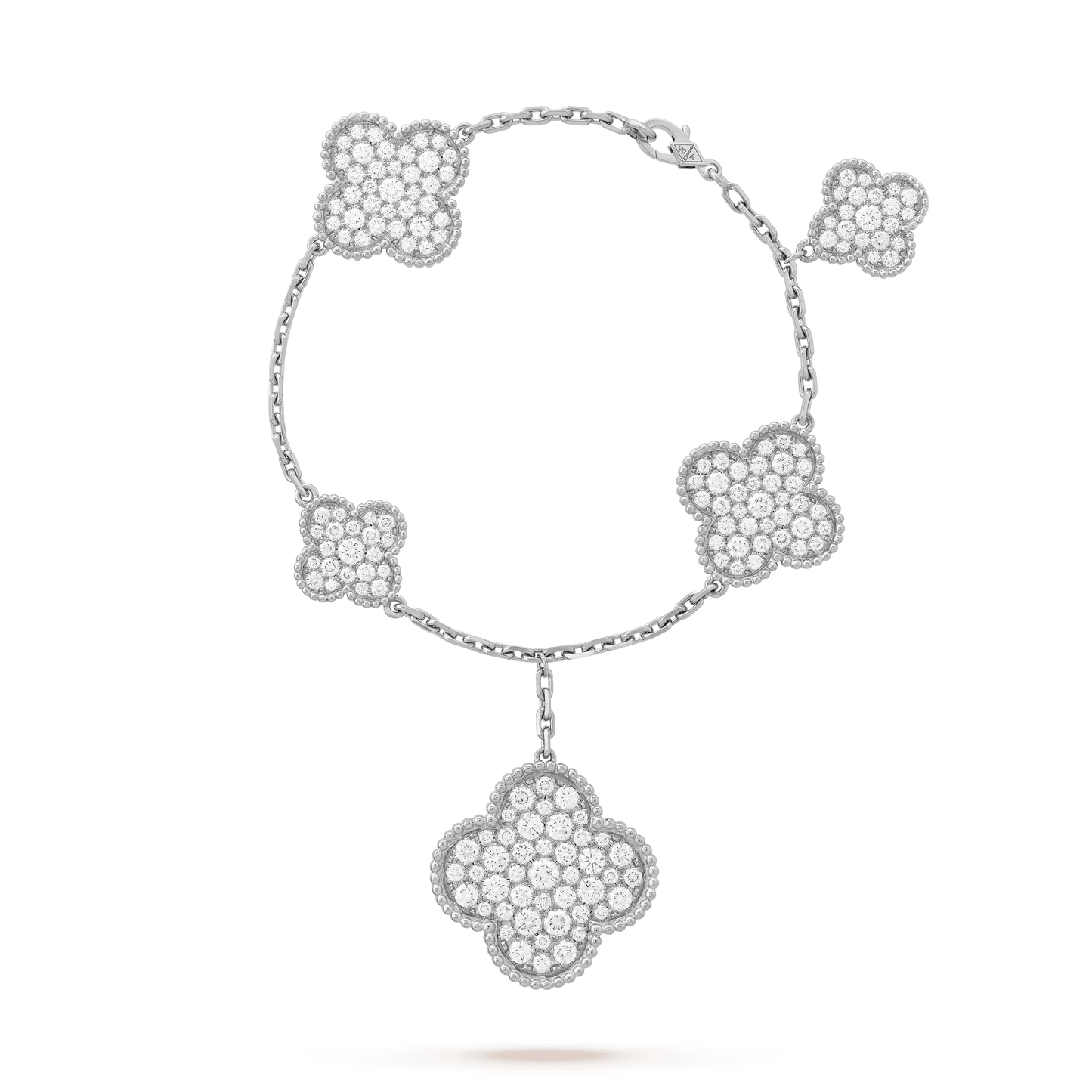 [Lumina]CLOVER 6 MOTIFS SILVER DIAMOND BRACELET