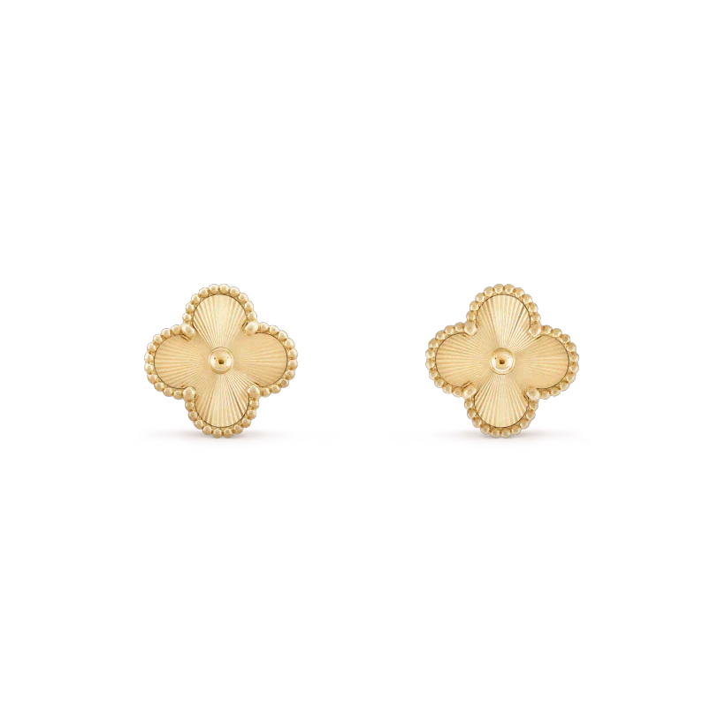 [Lumina]CLOVER MINI 9.5MM LASER EARRINGS