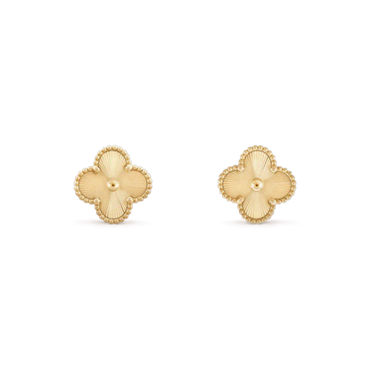 [Lumina]CLOVER MINI 9.5MM LASER EARRINGS