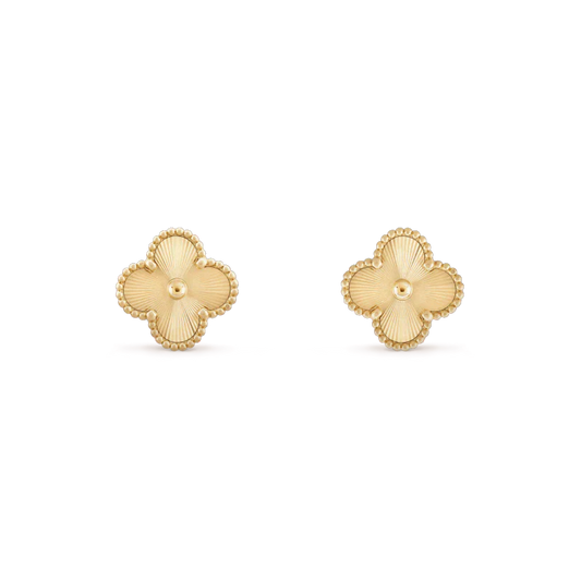 [Lumina]CLOVER MINI 9.5MM LASER EARRINGS