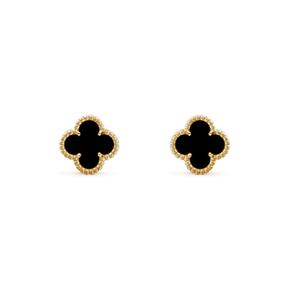 [Lumina]CLOVER MINI 9.5MM BLACK MOP EARRINGS