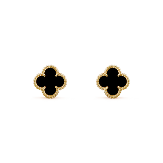 [Lumina]CLOVER MINI 9.5MM BLACK MOP EARRINGS