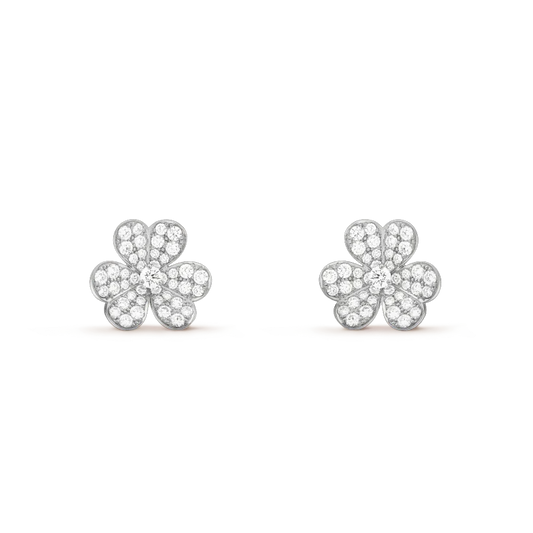 [Lumina]CLOVER COMOS DIAMOND EARRINGS SILVER