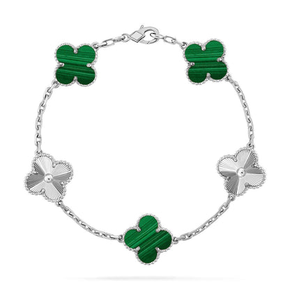 [Lumina] CLOVER 5 MOTIF MALACHITE BRACELET COLLECTION