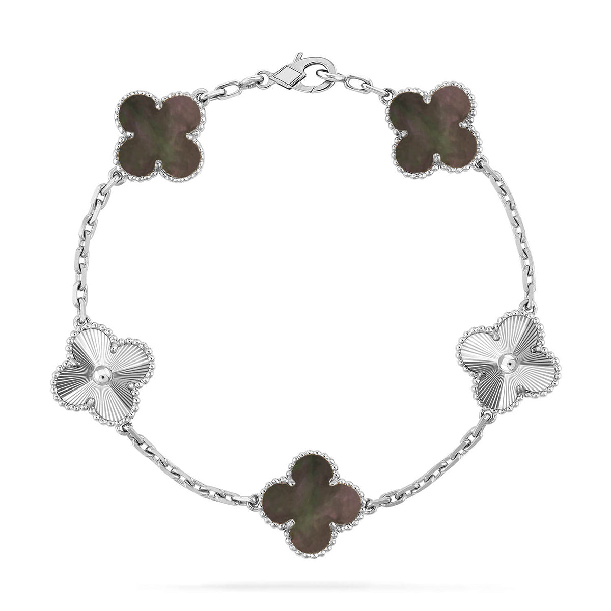 [Lumina] CLOVER 5 MOTIF GRAY MOP BRACELET COLLECTION