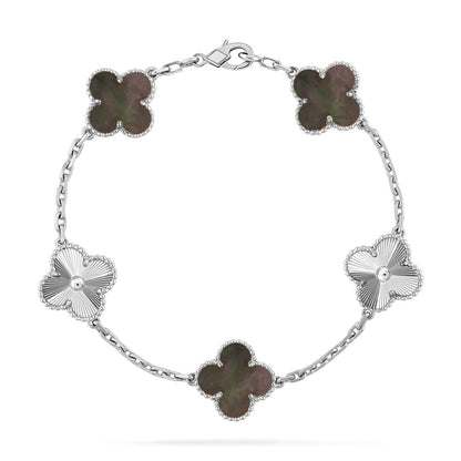 [Lumina] CLOVER 5 MOTIF GRAY MOP BRACELET COLLECTION