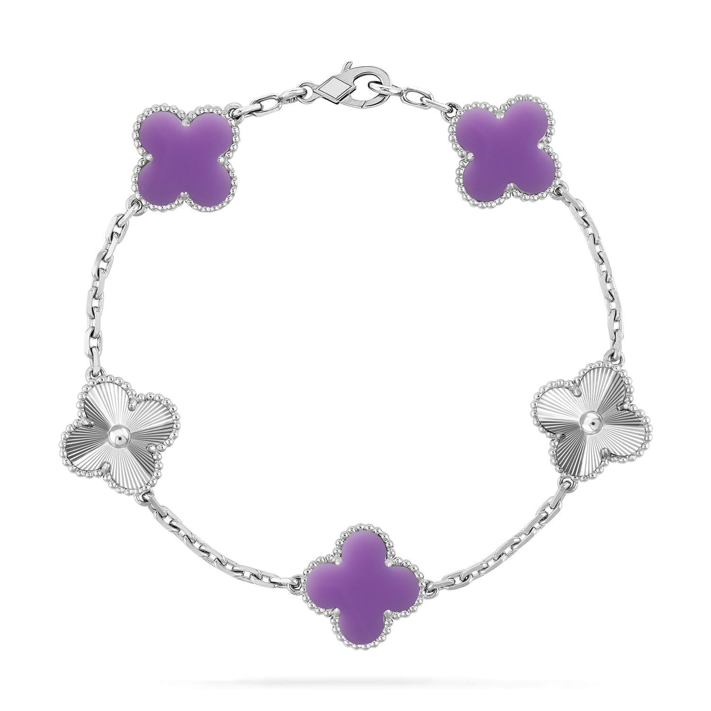 [Lumina]CLOVER 5 MOTIF LIGHT PURPLE BRACELET COLLECTION