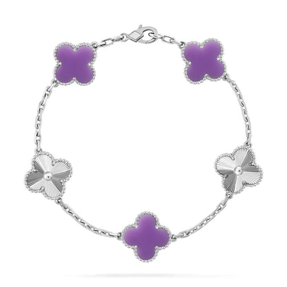 [Lumina]CLOVER 5 MOTIF LIGHT PURPLE BRACELET COLLECTION