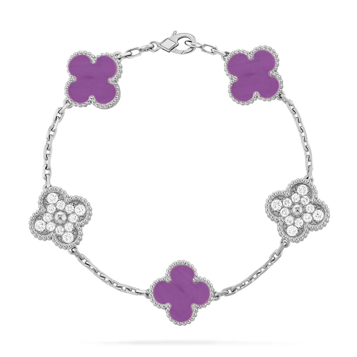 [Lumina] CLOVER 5 MOTIF VIOLET BRACELET COLLECTION
