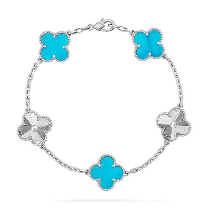 [Lumina] CLOVER 5 MOTIF TURQUOISE BRACELET COLLECTION