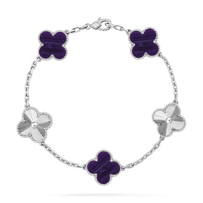[Lumina]CLOVER 5 MOTIF PURPLE STRIPES BRACELET COLLECTION