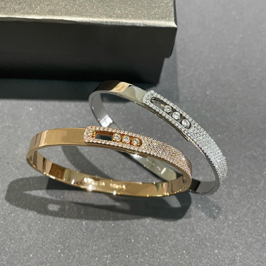 [Lumina]Move Noa Rose Gold Pavé Diamond Bangle Bracelet