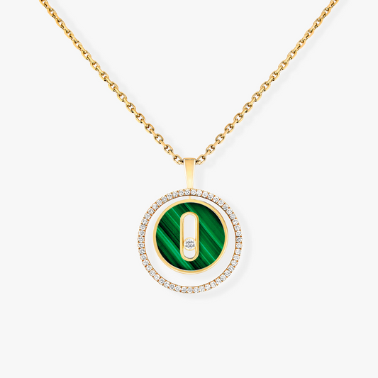 [Lumina]Demo MOVE 1 DIAMOND MALACHITE GOLD DIAMOND NECKLACE