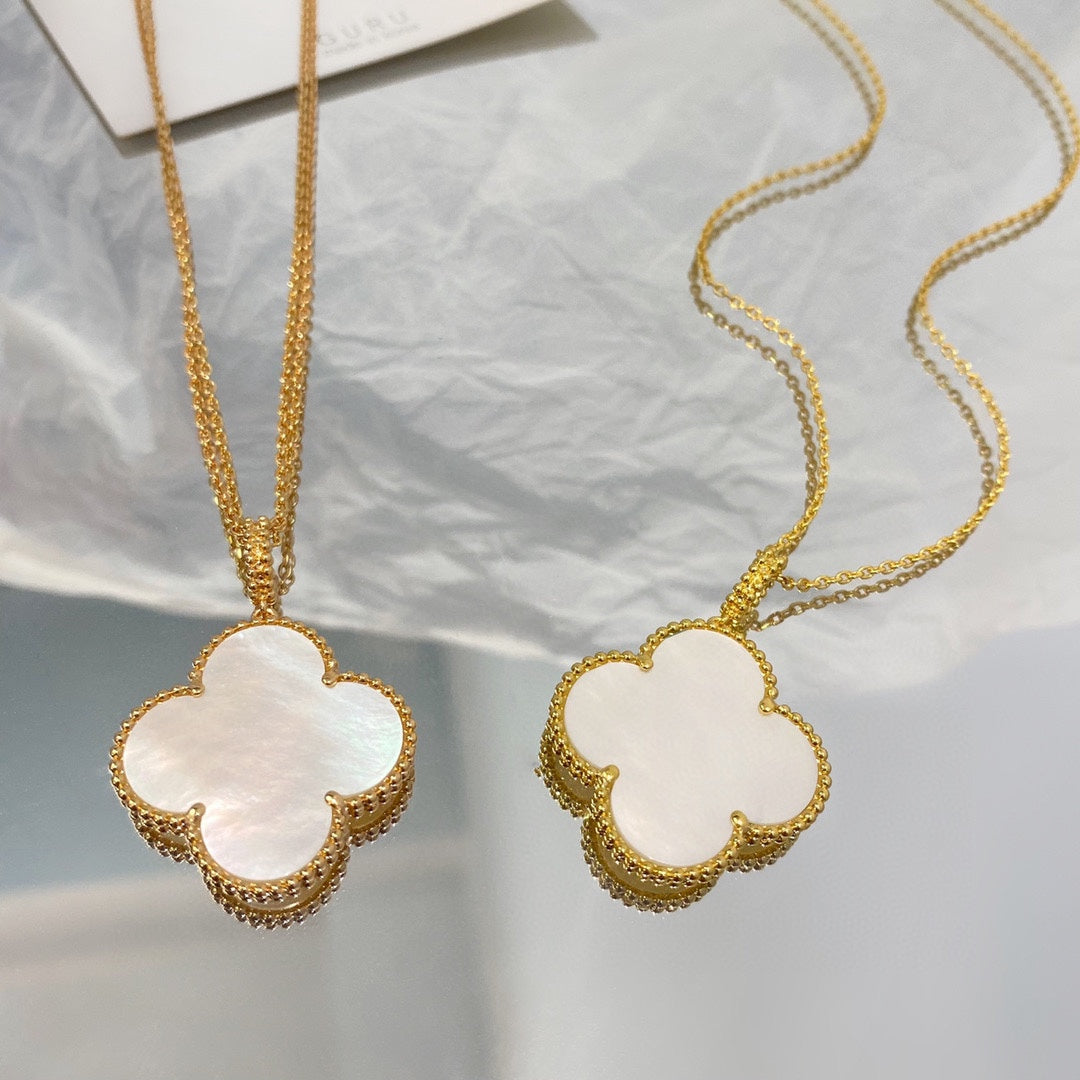 [Lumina]CLOVER 25MM MOP LARGE PENDANT NECKLACE