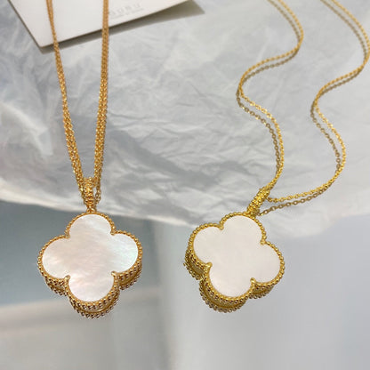 [Lumina]CLOVER 25MM MOP LARGE PENDANT NECKLACE