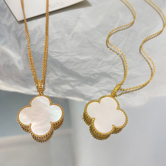 [Lumina]CLOVER 25MM MOP LARGE PENDANT NECKLACE