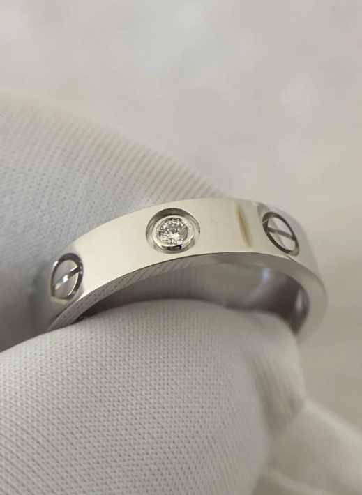 [Lumina]LOVE RING 4MM 1 DIAMOND SILVER